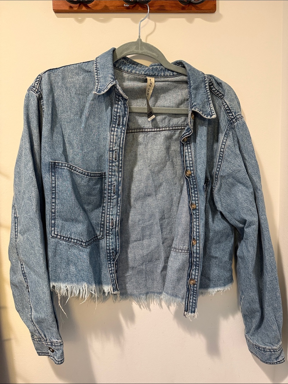 Denim&Co Light Wash Blue Denim Jacket